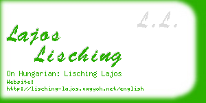 lajos lisching business card